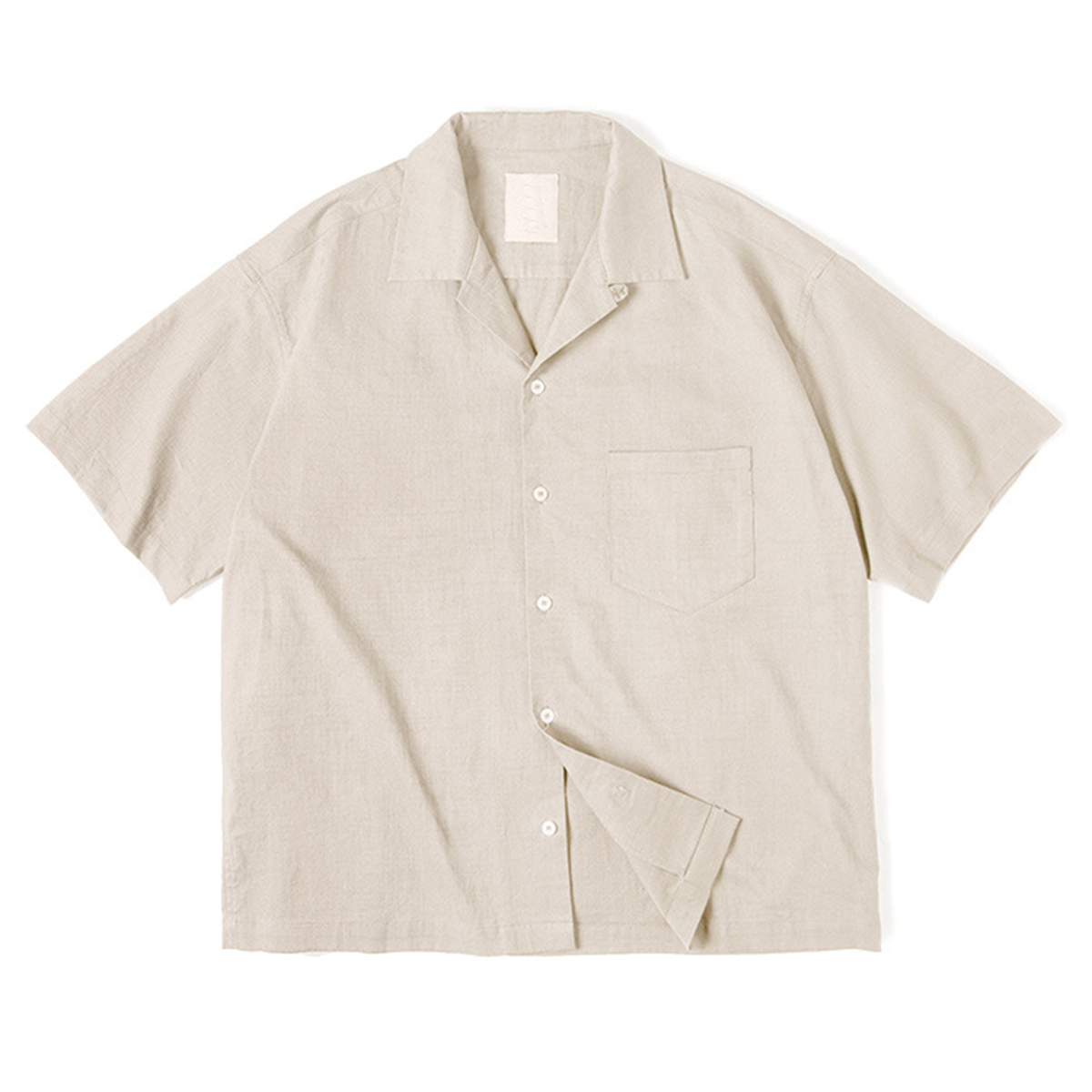 Cuban Collar Kurzarmhemd
