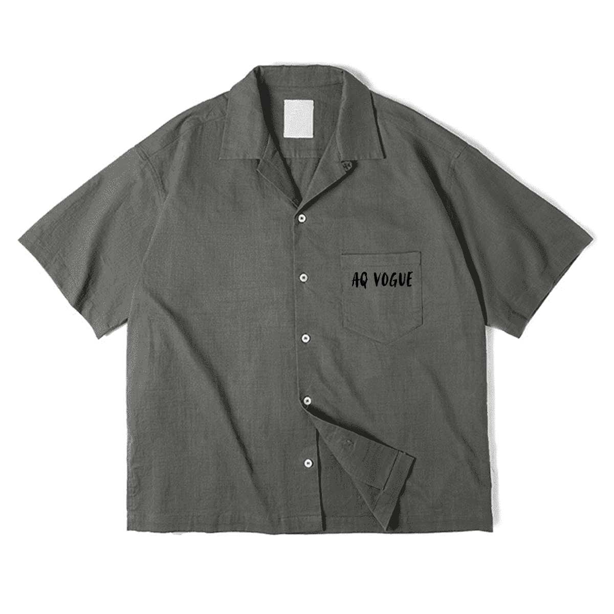 Cuban Collar Kurzarmhemd