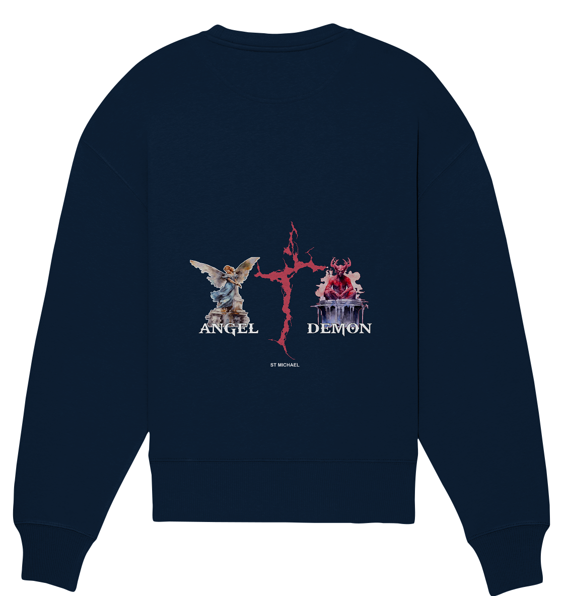 Aq Vogue DTF Angel Demon - Organic Oversize Sweatshirt
