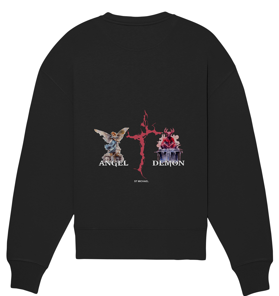 Aq Vogue DTF Angel Demon - Organic Oversize Sweatshirt