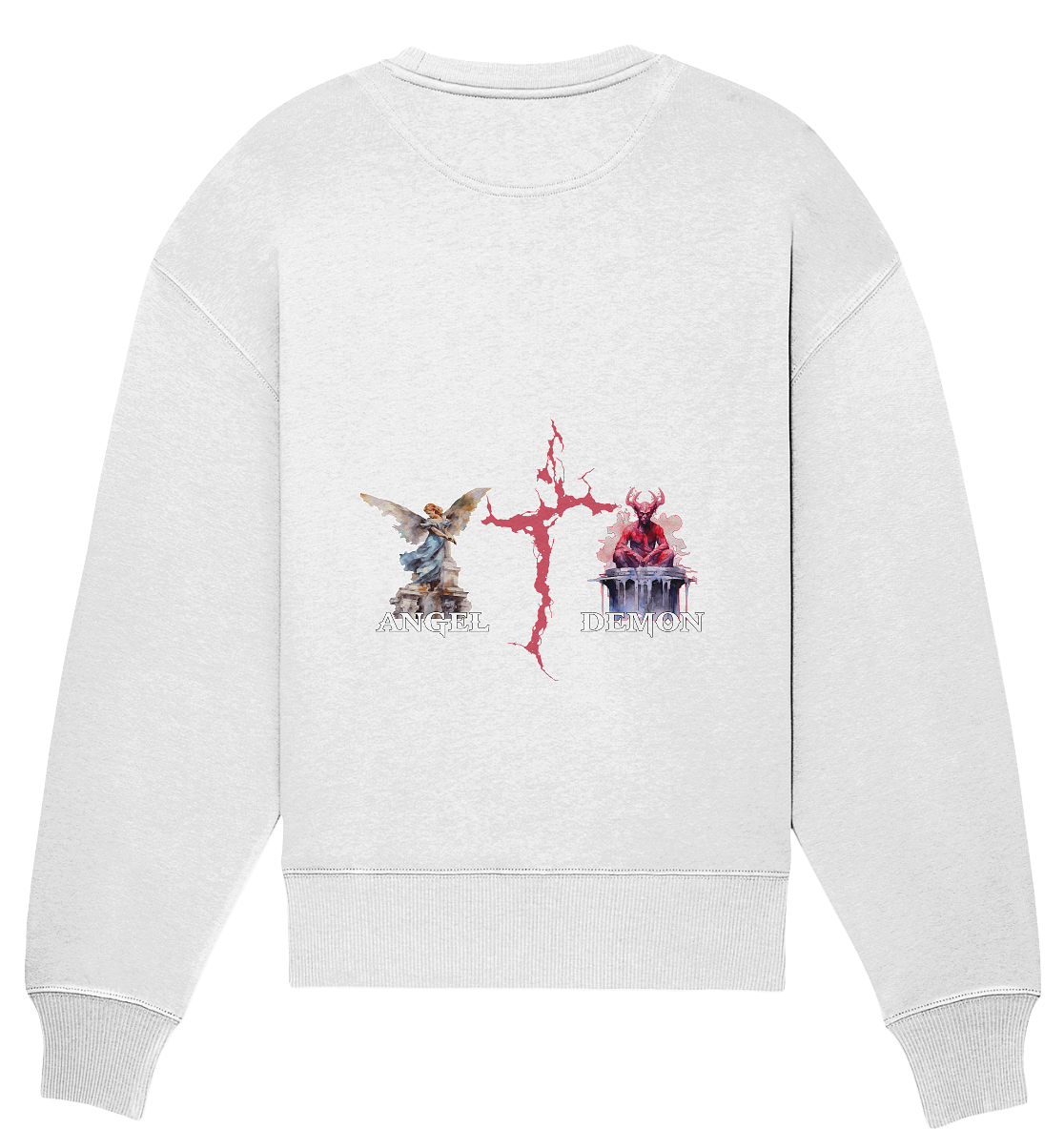 Aq Vogue DTF Angel Demon - Organic Oversize Sweatshirt