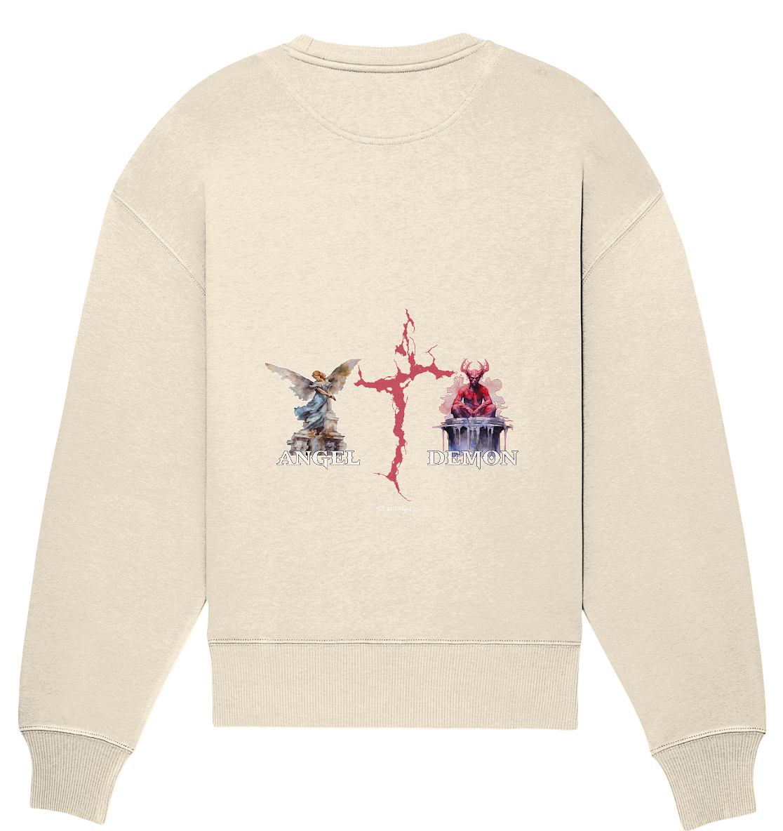 Aq Vogue DTF Angel Demon - Organic Oversize Sweatshirt