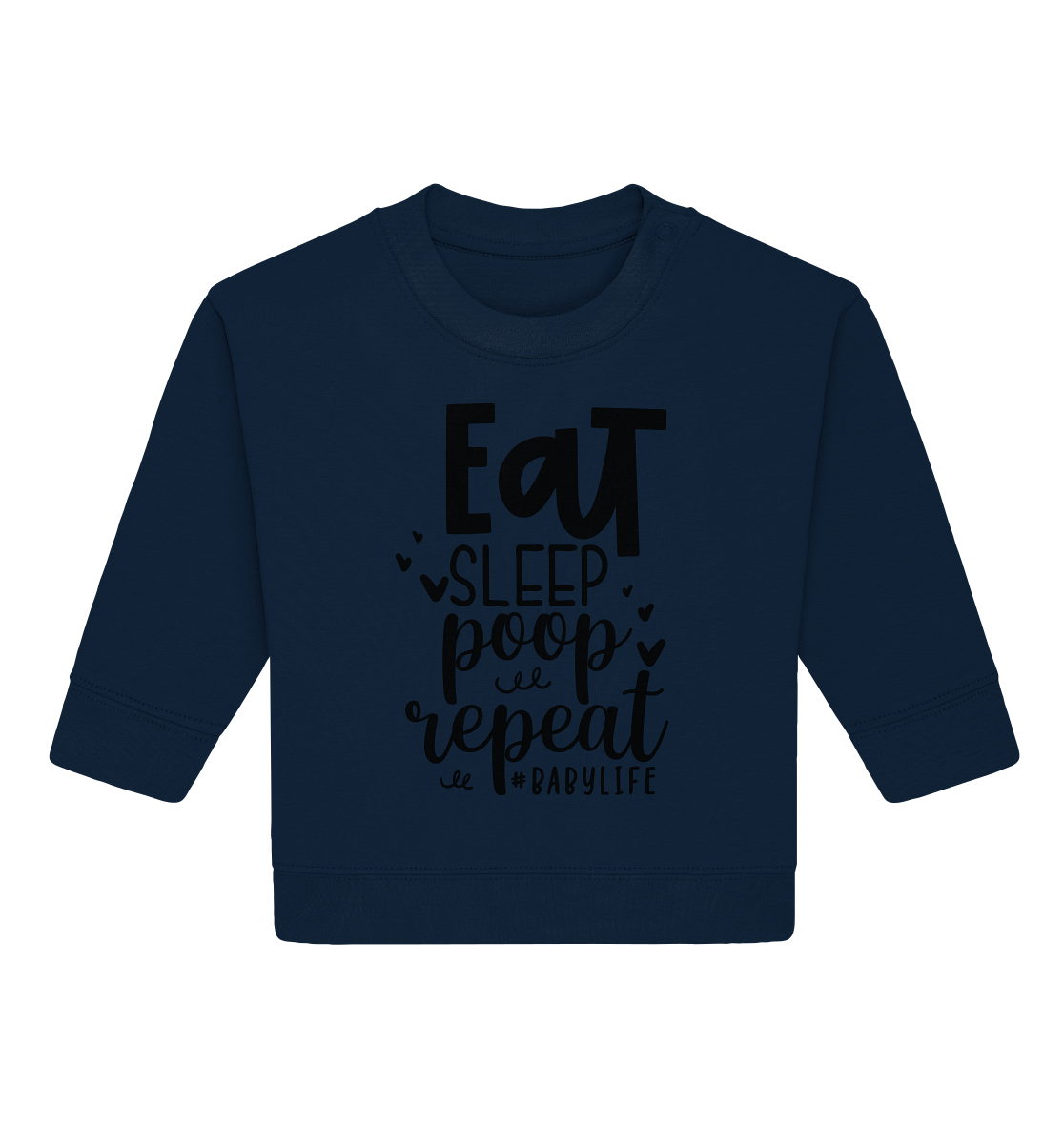 eat sleep poop repeat - Baby Organic Sweatshirt