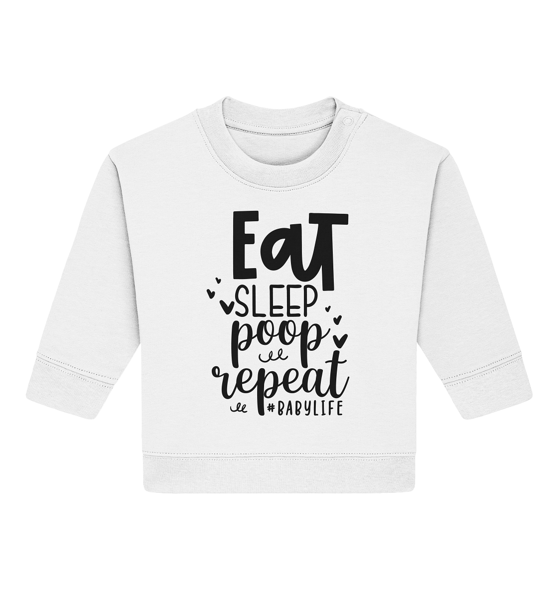 eat sleep poop repeat - Baby Organic Sweatshirt