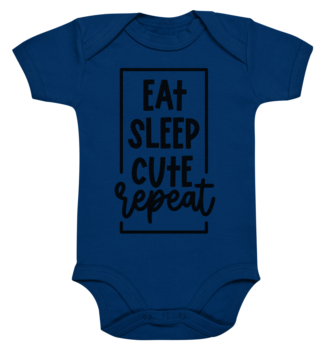 eat sleep cute repeat - Organic Baby Bodysuite