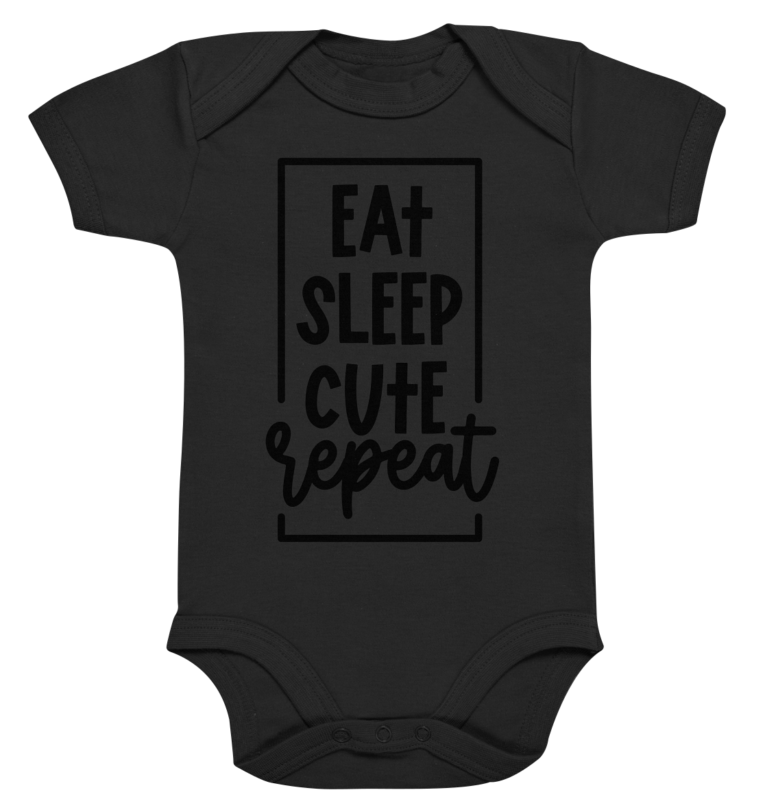 eat sleep cute repeat - Organic Baby Bodysuite