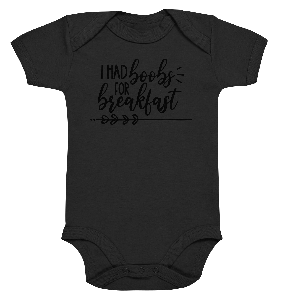 i had boobs for breakfast - Organic Baby Bodysuite