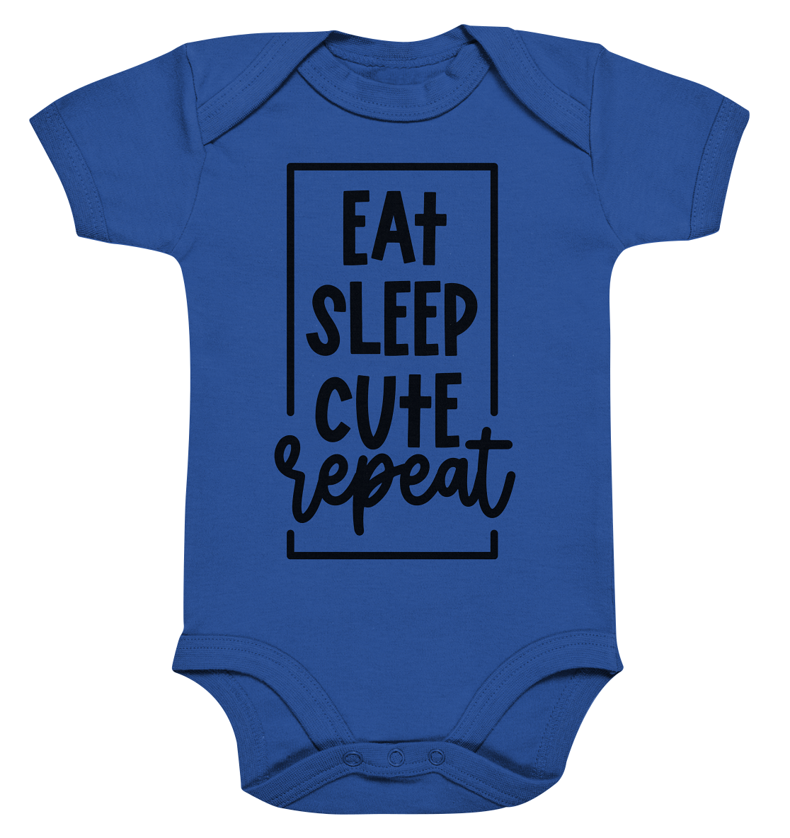 eat sleep cute repeat - Organic Baby Bodysuite