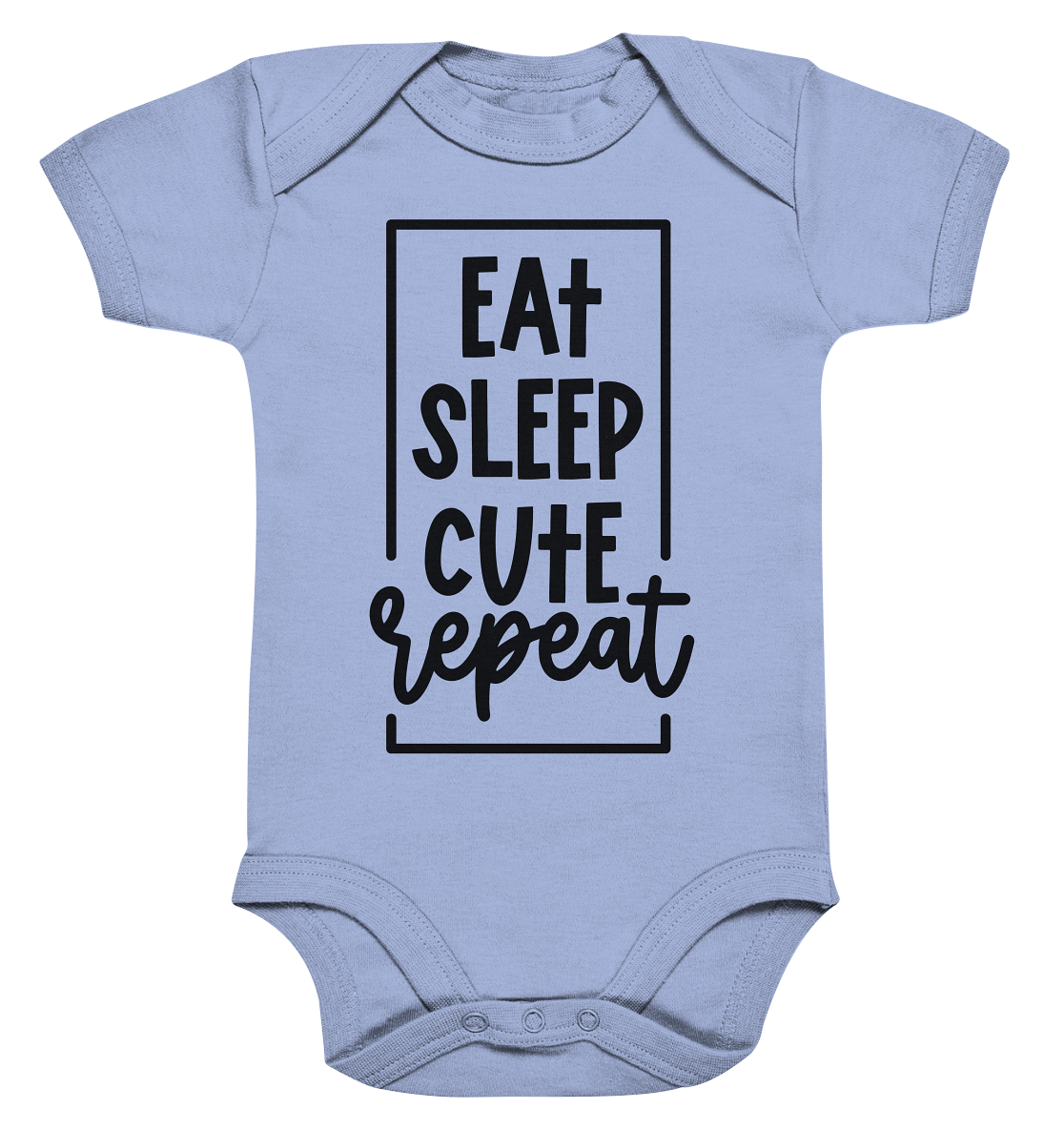 eat sleep cute repeat - Organic Baby Bodysuite