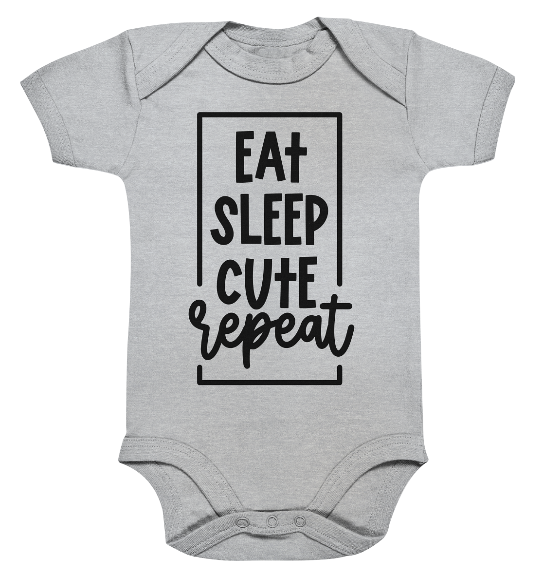 eat sleep cute repeat - Organic Baby Bodysuite