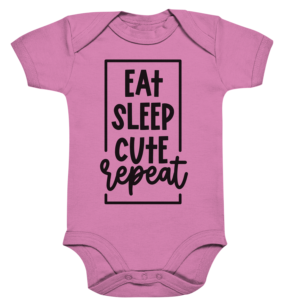 eat sleep cute repeat - Organic Baby Bodysuite