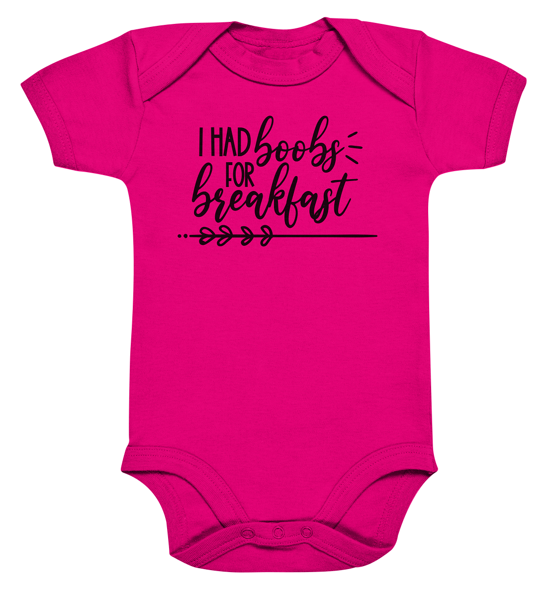 i had boobs for breakfast - Organic Baby Bodysuite