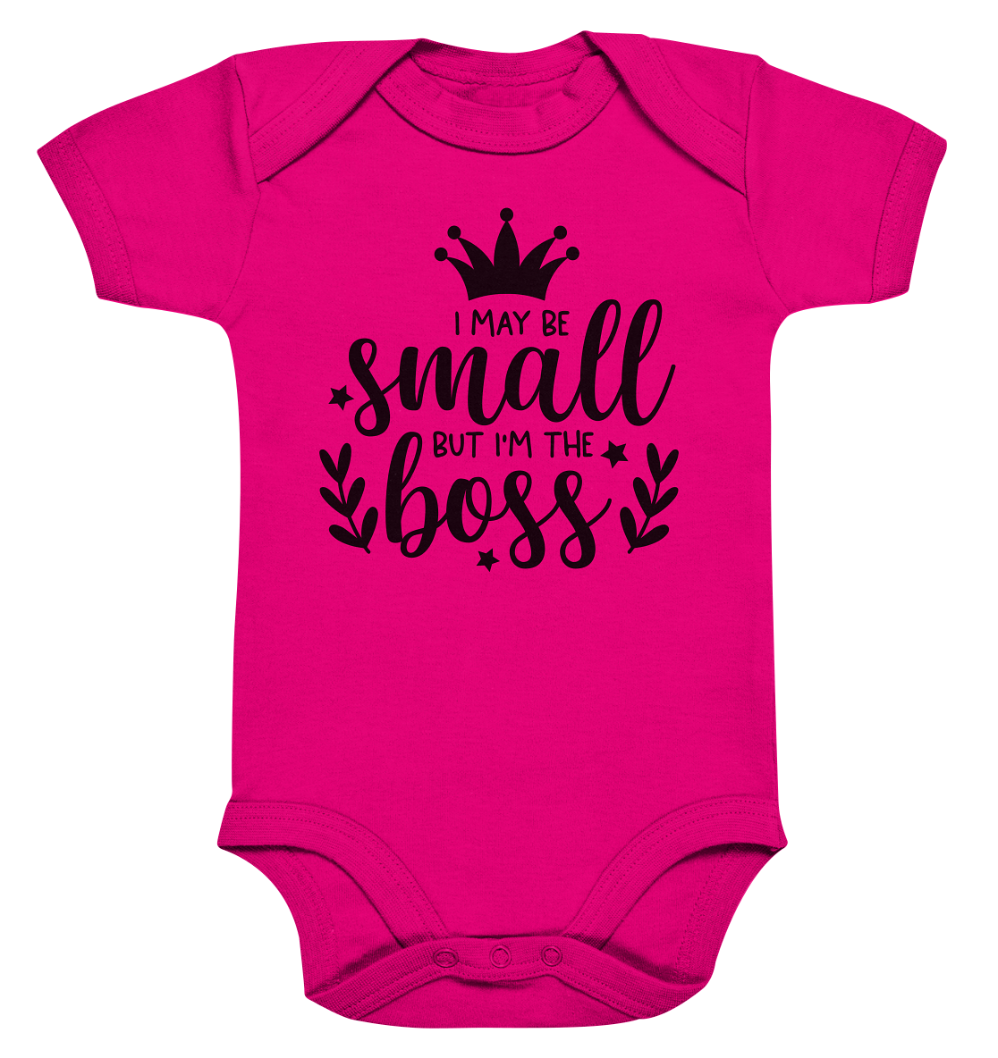 i may be small but im the boss - Organic Baby Bodysuite
