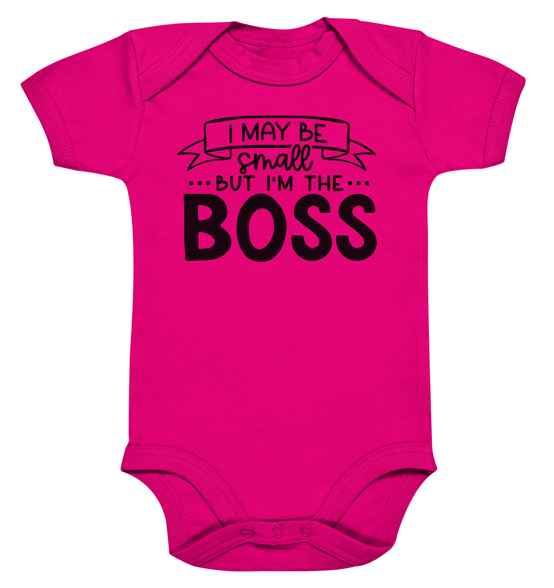i may be small but im the boss  - Organic Baby Bodysuite
