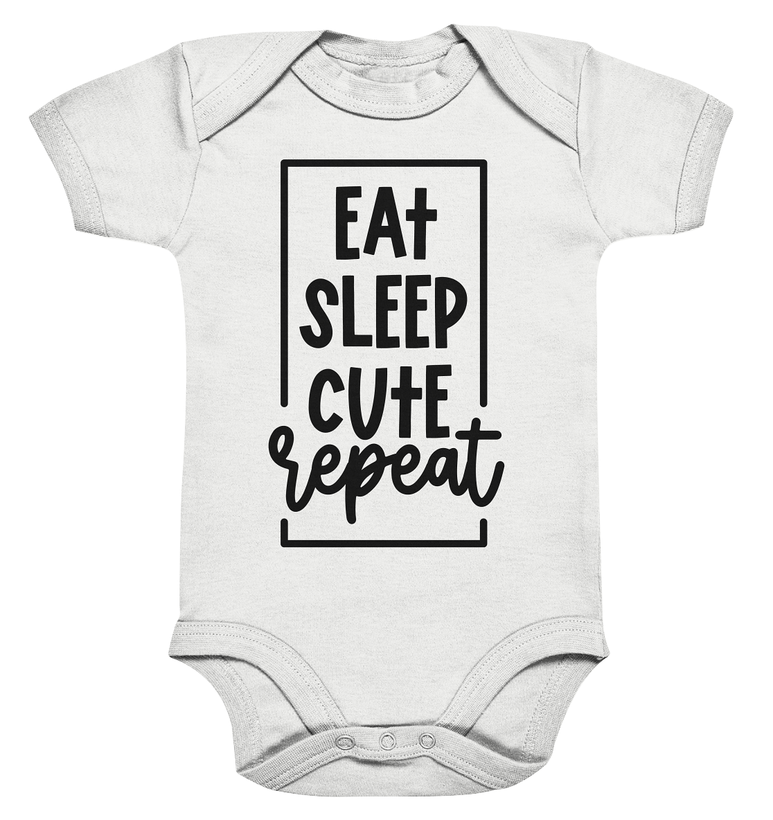 eat sleep cute repeat - Organic Baby Bodysuite
