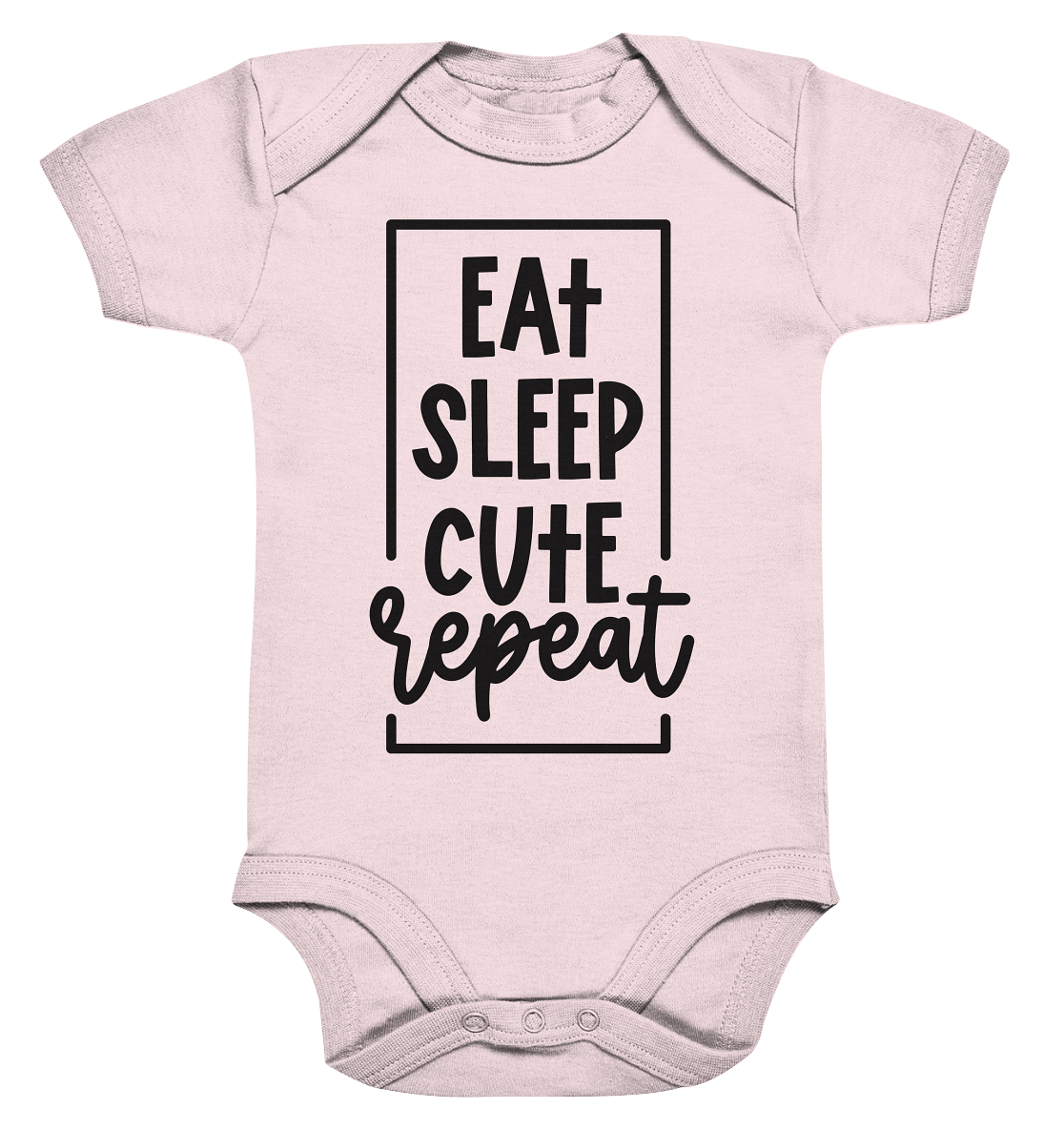 eat sleep cute repeat - Organic Baby Bodysuite