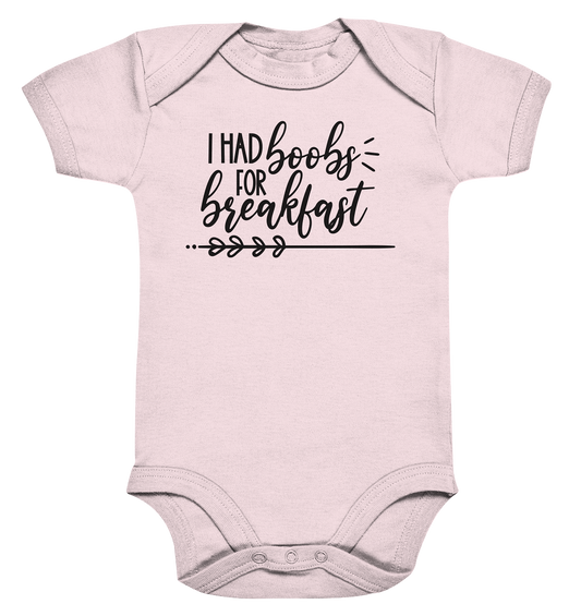 i had boobs for breakfast - Organic Baby Bodysuite