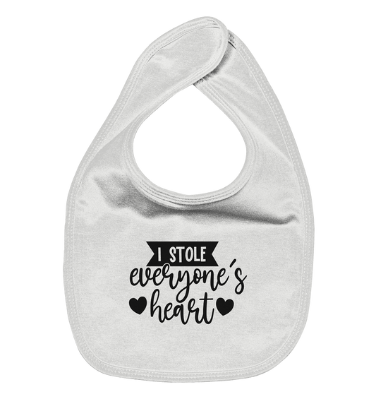 i stole everyones heart - Organic Baby-Lätzchen