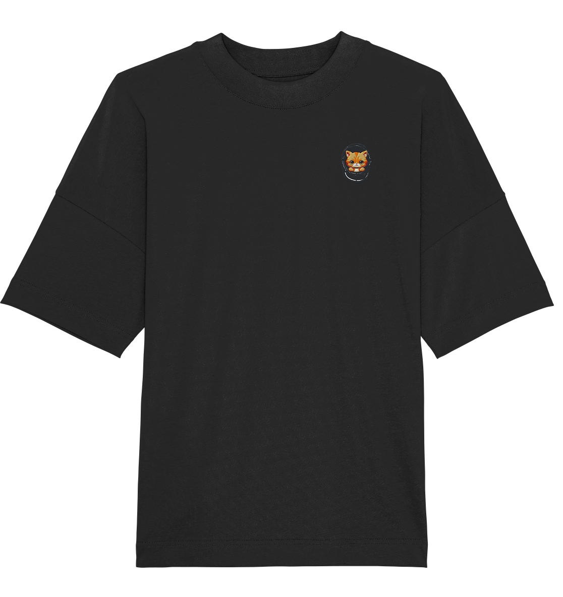 Tiger Cat Pocket  - Organic Oversize Shirt (Stick)