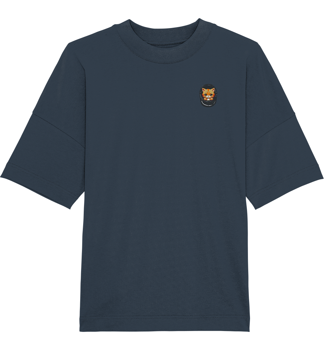 Tiger Cat Pocket  - Organic Oversize Shirt (Stick)