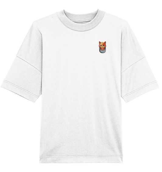 Tiger Cat Pocket - Organic Oversize Shirt (Stick)