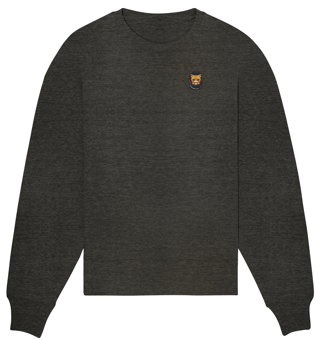 Tiger Cat Pocket  - Organic Oversize Sweatshirt (Stick)
