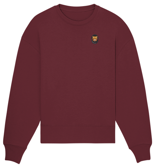 Tiger Cat Pocket  - Organic Oversize Sweatshirt (Stick)