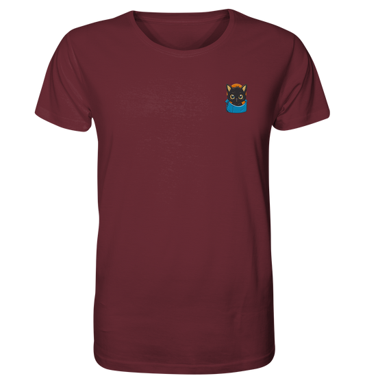 Black Cat Pocket  - Organic Shirt (Stick)