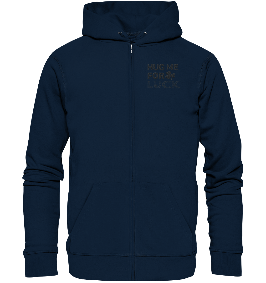 Hug me for luck - Organic Zipper (Stick)