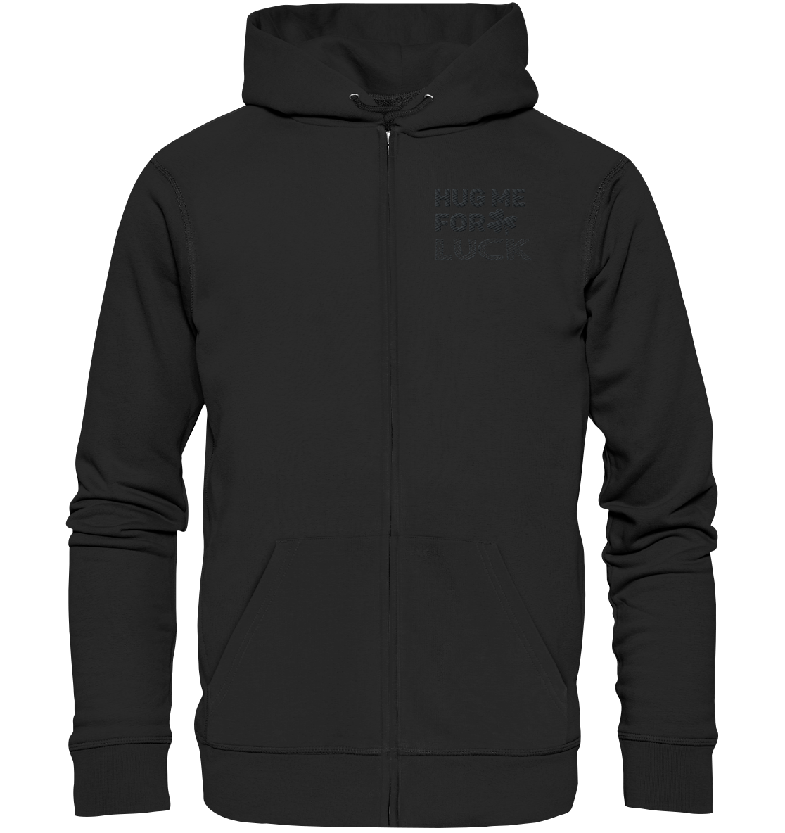 Hug me for luck - Organic Zipper (Stick)