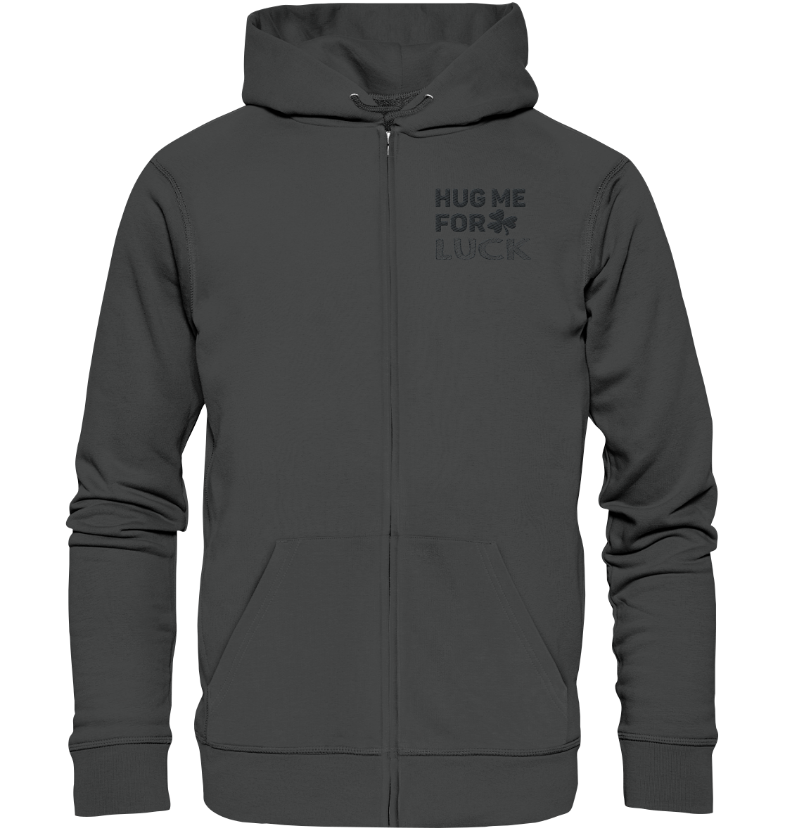 Hug me for luck - Organic Zipper (Stick)