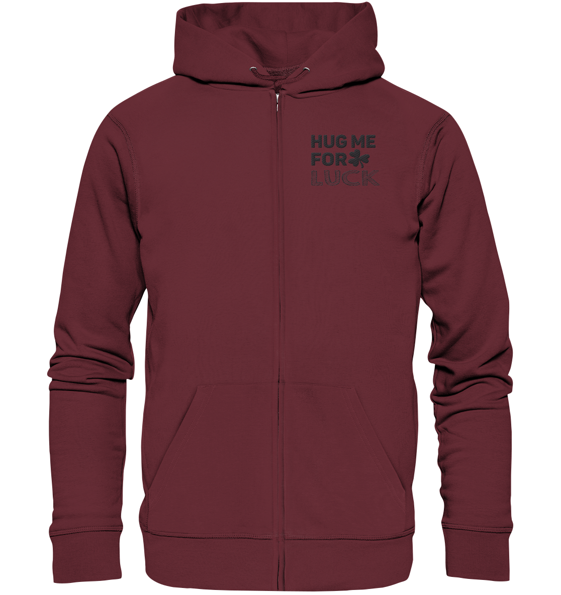 Hug me for luck - Organic Zipper (Stick)