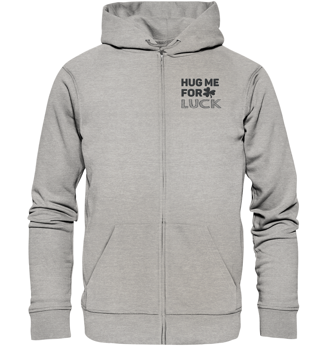 Hug me for luck - Organic Zipper (Stick)