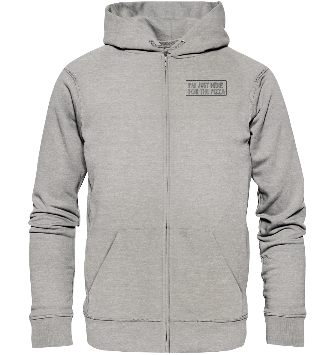 im just here for the pizza - Organic Zipper (Stick)