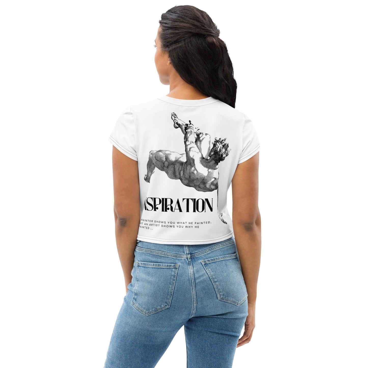 All-Over Print Crop Tee - AQ.Vogue
