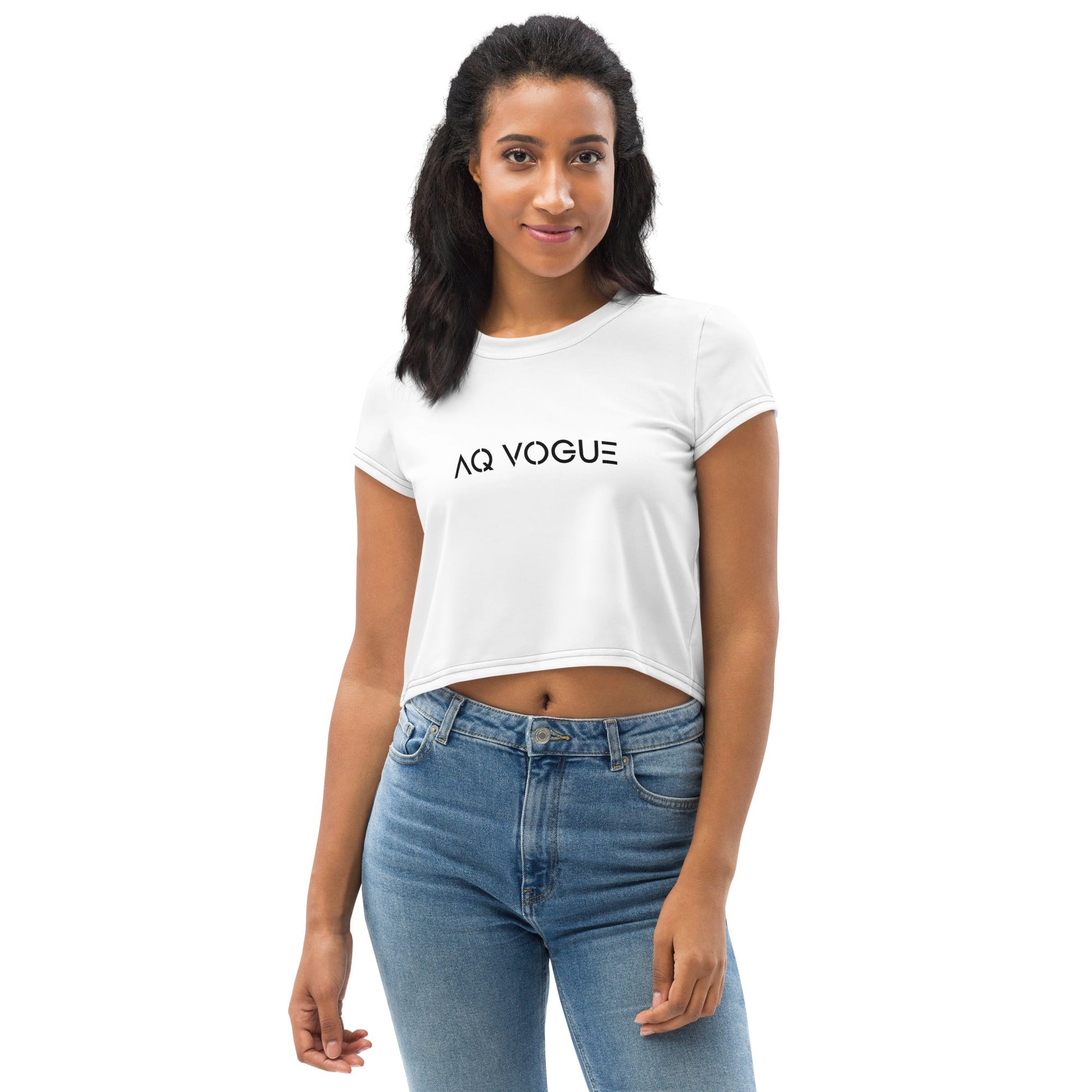 All-Over Print Crop Tee - AQ.Vogue