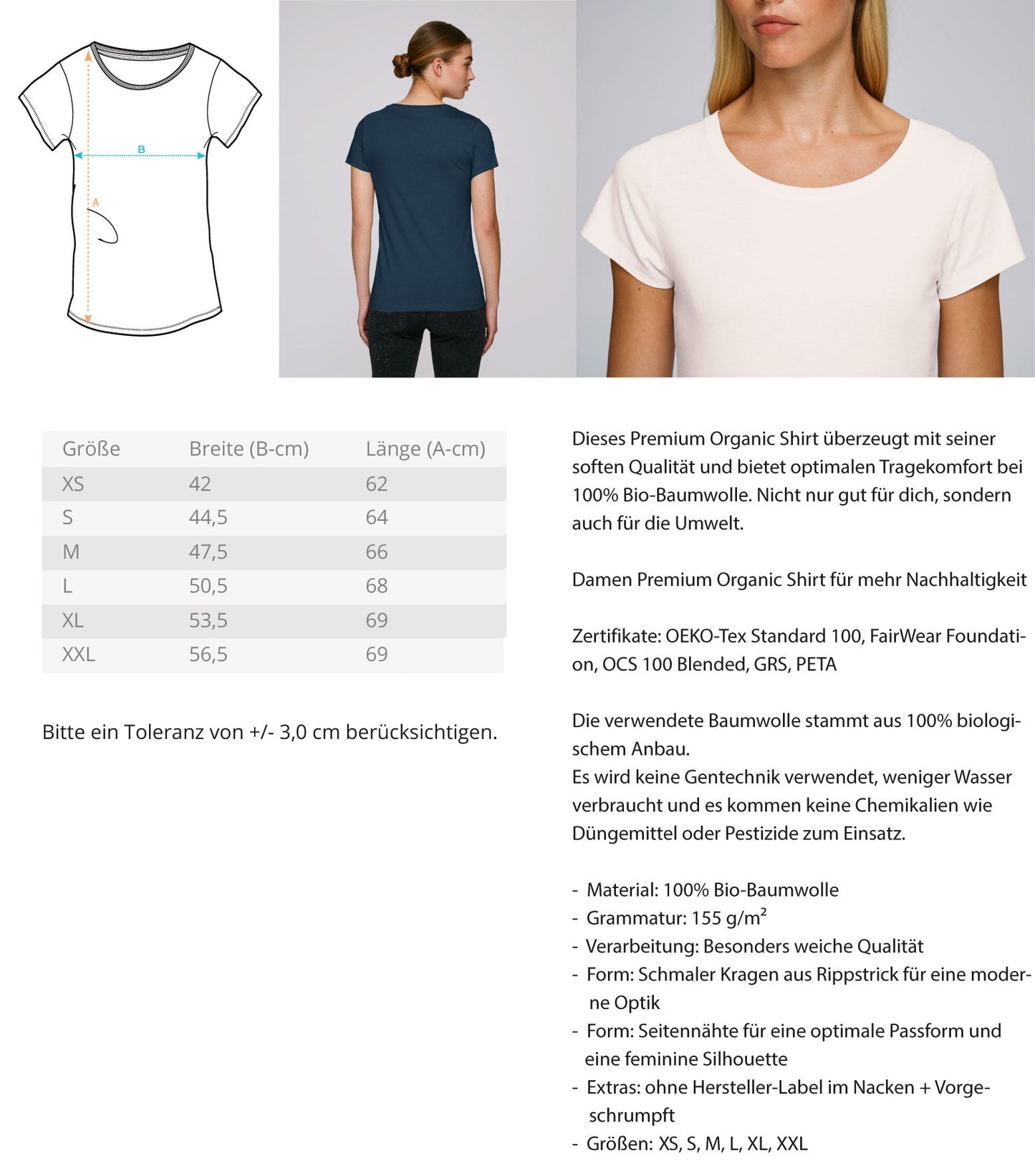 Amsterdam - Damen Premium Organic Shirt - AQ.Vogue