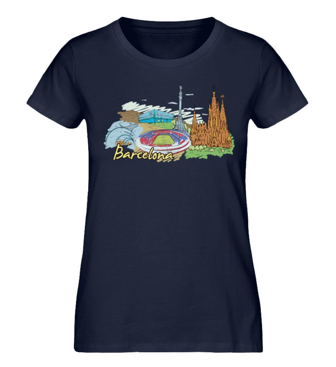 Barcelona - Damen Premium Organic Shirt - AQ.Vogue