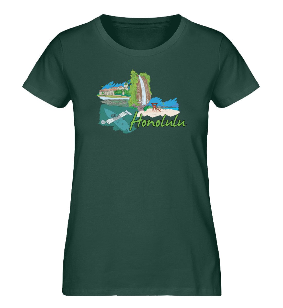Honolulu - Damen Premium Organic Shirt - AQ.Vogue