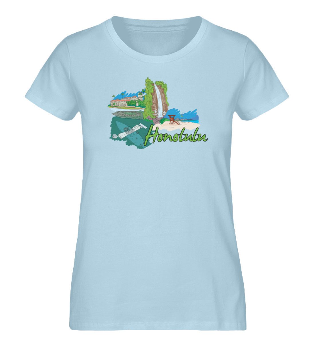 Honolulu - Damen Premium Organic Shirt - AQ.Vogue