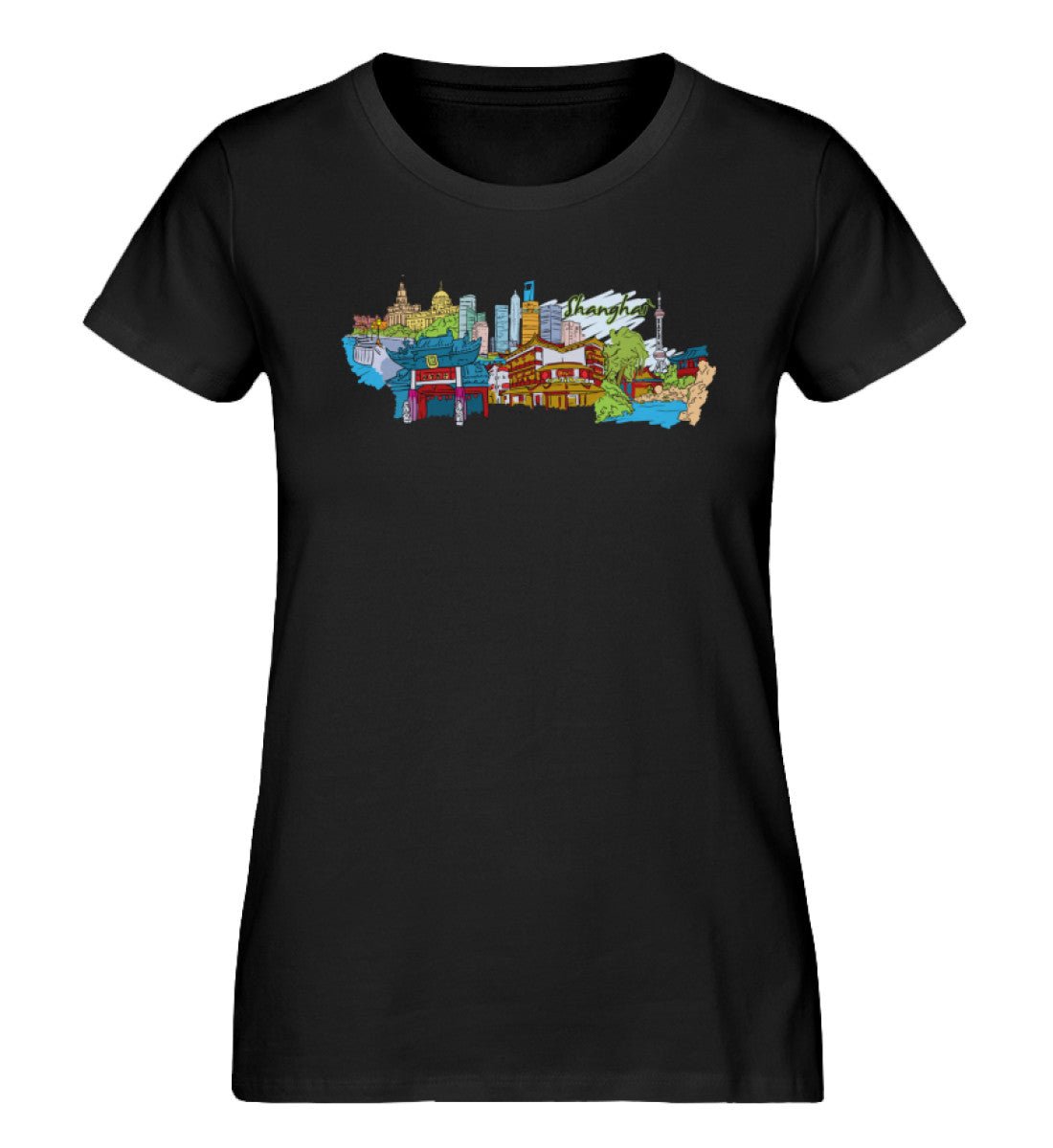 Shanghai - Damen Premium Organic Shirt - AQ.Vogue