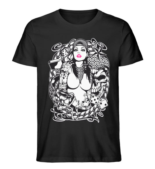 Skull Girl - Herren Premium Organic Shirt - AQ.Vogue