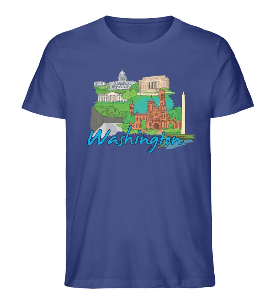 Washington DC Tshirt, Washington capitol design, washington momuments, capitol of usa - Herren Premium Organic Shirt - AQ.Vogue